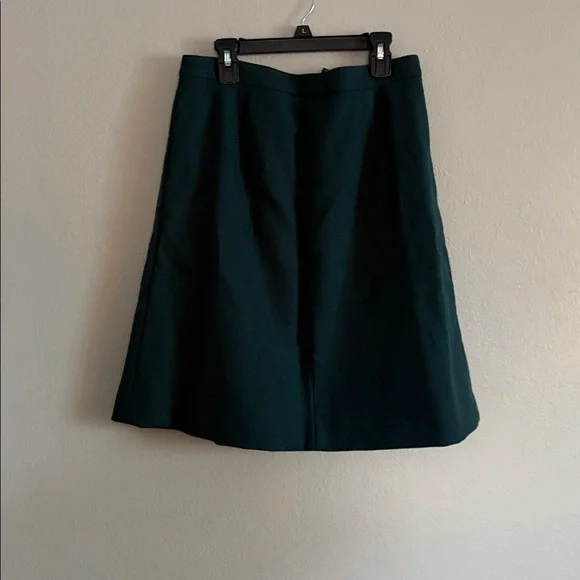 J.Crew Wool A-Line Skirt Dark Green | Dark Academia | Size 6 - Picture 8 of 8